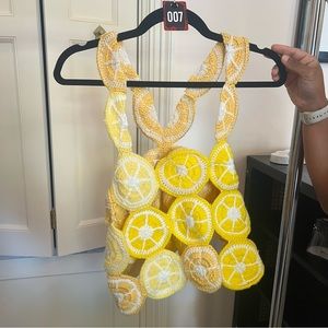 Series lemon crochet top